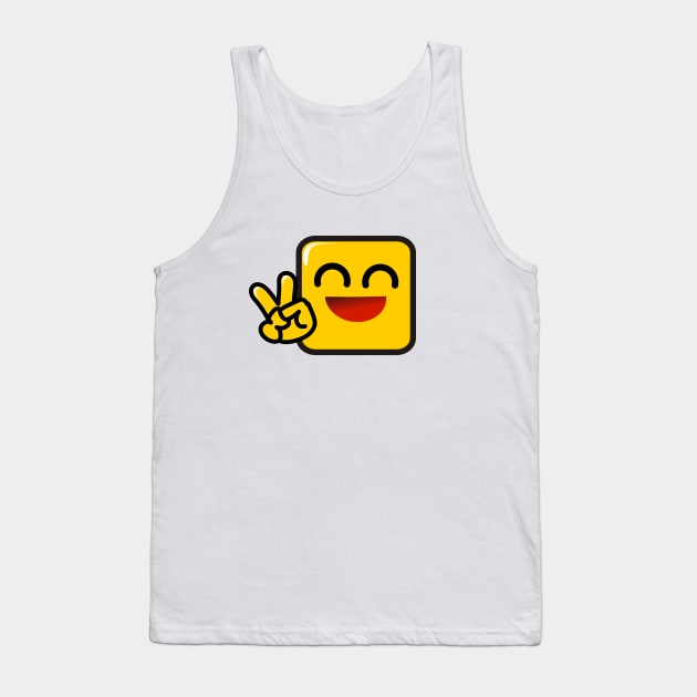 Happy Emoji Tank Top by  Colorful&Goldie